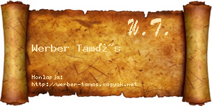 Werber Tamás névjegykártya