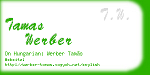 tamas werber business card
